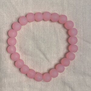 A handmade glass bead bracelet